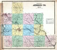 Athens County Outline Map, Athens County 1875